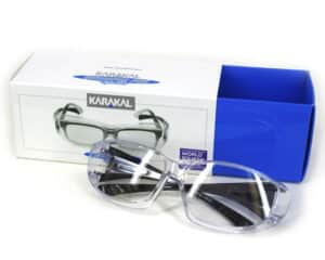Karakal Overspec Pro sports eye protection – protective eyewear for squash and racketball, designed to fit over prescription glasses.