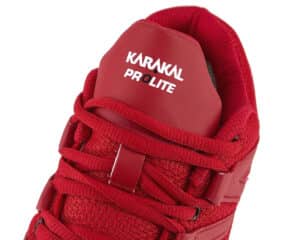 Karakal ProLite Red court shoes – lightweight indoor shoe offering comfort, breathability, and grip, available at CGSquash.