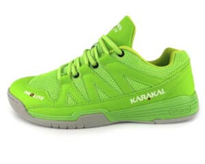 Karakal ProLite Green court shoes – lightweight indoor shoe offering comfort, breathability, and grip, available at CGSquash.
