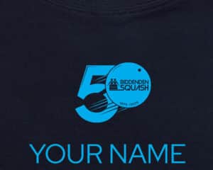 Biddenden Squash Club team T-shirt – official match shirt worn by team players representing the club.